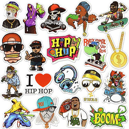Hip Hop Stickers for Kindle Teens Cool Hip Hop Stickers for Water Bottles Scrapbook Laptop Book Waterproof(50 Pcs) - style: Hip Hop Stickers