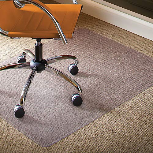 ES Robbins High Pile Carpet Chair Mat, Rectangle 46"x60" Beveled Edge - size: Rectangle, style: 46" x 60"
