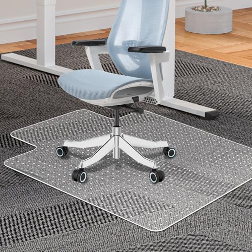 Clear Office Chair Mat for Carpet - 36"x48" Heavy-Duty Protection for Low Pile Carpets - Not Suitable for Hardwood Floors - size: 48×36inch