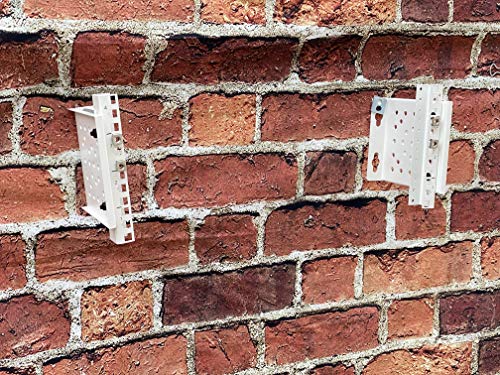 KENUCO 19 Inch Vertical Ends Wall Mount Rack Wall Mountable Server Rack w/Hardware Black (19'' X 4U White) - color: 19'' X 4u White