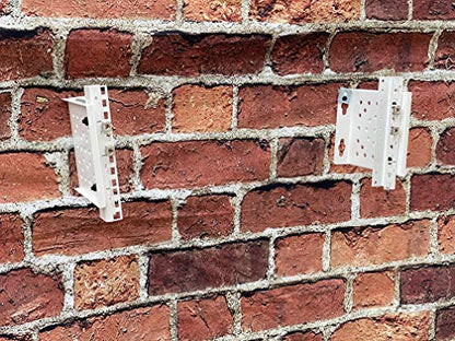 KENUCO 19 Inch Vertical Ends Wall Mount Rack Wall Mountable Server Rack w/Hardware Black (19'' X 4U White) - color: 19'' X 4u White