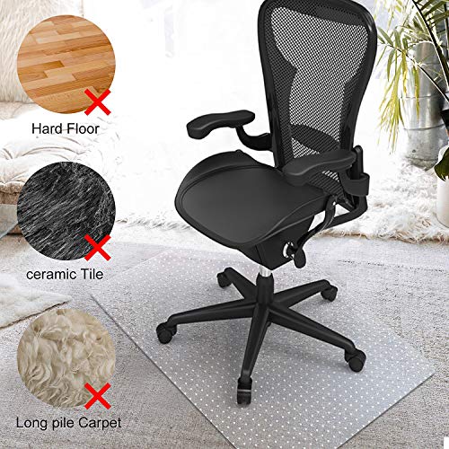 Azadx Carpet Floor Chair Mat for Low, Standard and No Pile Carpeted Floors - Plastic Desk Chair Mat for Easy Rolling - Durable Carpet Protector (30 x 48'' Rectangle) - size: 30" x 48'' For Carpet