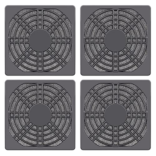 Wathai 80MM PC Fan Dust Filter Cover Computer Mess 4 Pack - style: 80mm Plastic