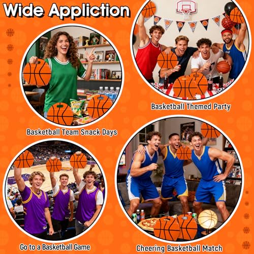 AKAIXI 24pcs 3.5Mil Thickened Basketball Snack Bags Reusable Sealed Bags | with Handle Stand-up Basketball Goodie Bags for Team Practice/Game Day Supplies, Gifts for Football Lovers Players Coache - color: Basketball