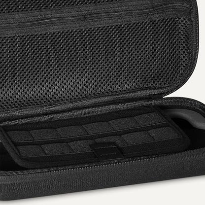 Amazon Basics Universal Nintendo Switch Case with 12 Game Card Slots, Fits Switch OLED and Switch 2, Black, 1-Pack