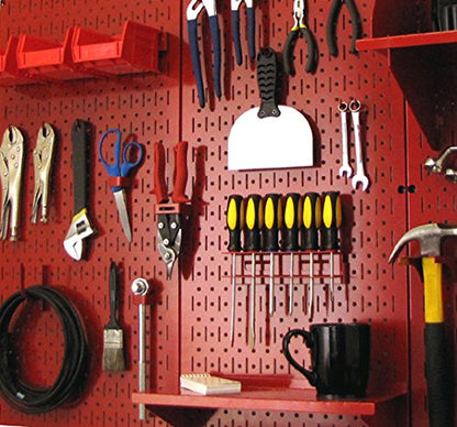 Wall Control 30-P-3232R Red Metal Pegboard Pack - color: Red
