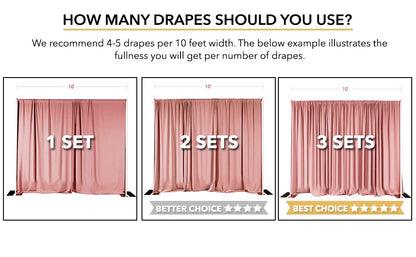 AK TRADING CO. 10 feet x 8 feet IFR Polyester Backdrop Drapes Curtains Panels with Rod Pockets - Wedding Ceremony Party Home Window Decorations - Fuschia - color: Fuschia