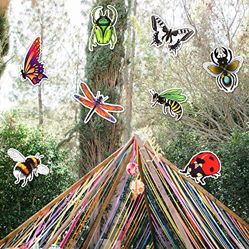 Insect Stickers, 50Pcs Summer Bug & Butterfly Waterproof Vinyl Stickers for Water Bottles, Laptop, Party Favors, Classroom Rewards & Gift Pack - style: Insect Stickers