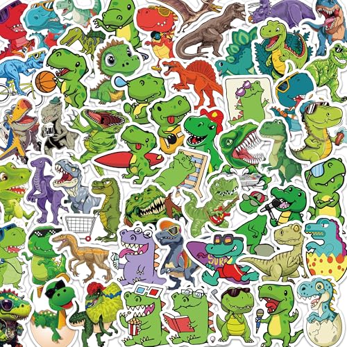 DETICKERS Cute Dinosaur Stickers for Kids 3-8 Boys Water Bottles 75 PCS Waterproof Vinyl Gifts for Teen Boys Stickers - style: Dinosaur