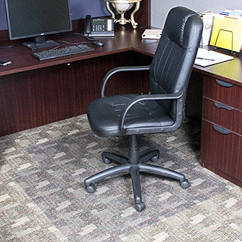 Dimex Office Chair Mat for Low‑Pile Carpet – 45" x 53" Clear Desk Floor Protector with Lip, Smooth Glide PVC for Rolling Chairs - size: 45" x 53" x .11"