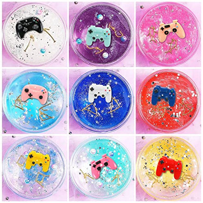 MIKIMIQI 20 Pcs Video Game Controller Charms for Craft, Flatback Resin Game Controller Embellishments for Adults DIY Phone Case Assorted Resin Game Controllers Beads Scrapbooking Supplies