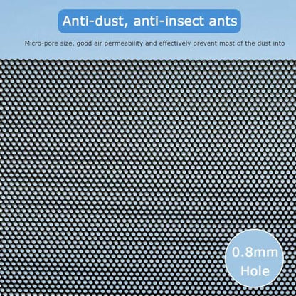 Dust Filter Compatible with Xbox Series X, Accessory Set with 4 Silicone Plugs & 4 PVC Meshes - High-Density Breathable Metal Mesh Top Protection (Black)