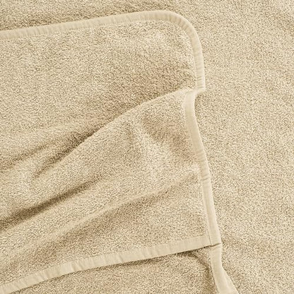 American Soft Linen Chaise Lounge Covers with Pocket, 86"x32" Oversized Beach Pool Lounge Chair Towel, Beige - color: Beige Chair Towel, size: 1 PIECE
