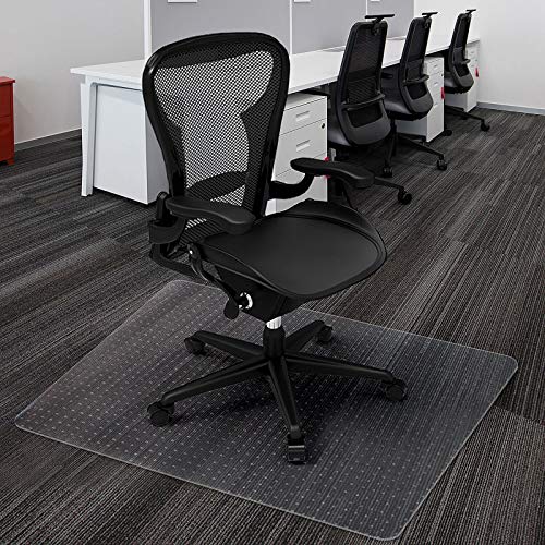 Azadx Carpet Floor Chair Mat for Low, Standard and No Pile Carpeted Floors - Plastic Desk Chair Mat for Easy Rolling - Durable Carpet Protector (30 x 48'' Rectangle) - size: 30" x 48'' For Carpet