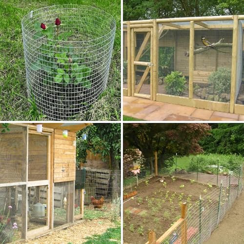 4in x 20ft Hardware Cloth Hot-Dip Galvanized Welded Wire Mesh - Heavy Duty 1/4inch 19 Gauge Chicken Wire Fencing for Garden, Chicken Coop, Rabbit Cage, Rodent & Predator Protection - size: 4in x 20ft