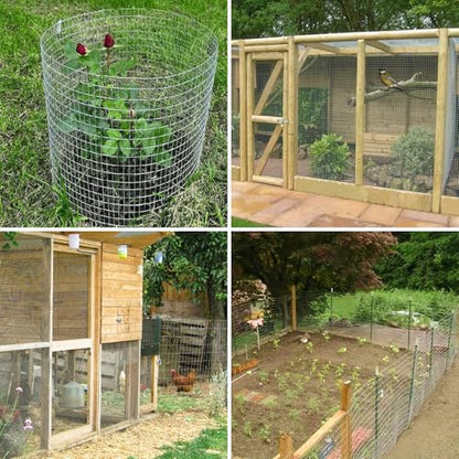 4in x 20ft Hardware Cloth Hot-Dip Galvanized Welded Wire Mesh - Heavy Duty 1/4inch 19 Gauge Chicken Wire Fencing for Garden, Chicken Coop, Rabbit Cage, Rodent & Predator Protection - size: 4in x 20ft