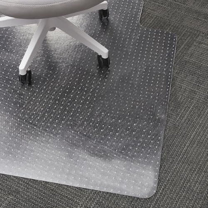 Staples Office Chair Mat, Clear Floor Mats with Lip, Flat-Pile Carpets, Extended Under-Desk Coverage, 36" x 48 Inch, Smooth Glide - size: 35.5" x 47.5", style: Flat-Pile