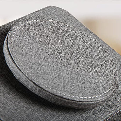 PUSU Leather 360°Rotatable Remote Control Holder,Nightstand TV Remote Caddy,Office Supplies Desktop Organizer,Spinning Storage Box for Pen,Mail,Phone,DVD, Blu-Ray, Media Player, Heater Controllers - color: D Gray