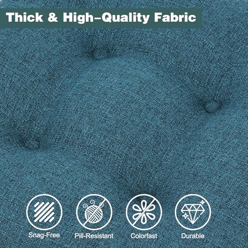 baibu Dining Chair Cushions, Memory Foam Kitchen Chair Cushions, Dual-Layer Patented Design Seat Pads with Ties, 16.5 x 16.5 x 3.5in, Blue - color: Blue, size: 1 Count (Pack of 1)