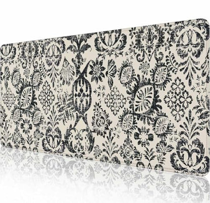 Large Gaming Mouse Pad with Stitched Edges, Desk Mat Extended Keyboard Pad, Non-Slip Rubber Base Desk Pad for Laptop, Office, Home, 31.5X11.8 inch Geometric Ethnic Pattern - color: Geometric Ethnic Pattern, size: 31.5L x 11.8W inches