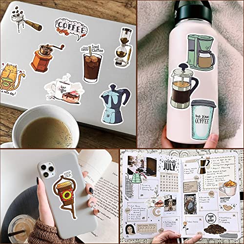 Coffee Stickers for Kindle Funny Coffee Stickers for Water Bottles Scrapbook Laptop Book Waterproof(50 Pcs) - style: Coffee Stickers