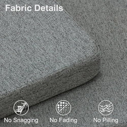 Shinnwa Kitchen Chair Cushions, Non-Slip Dining Chair Cushions with Ties and Machine Washable Cover, 17 x 16.5 x 2in, Dark Grey - color: Dark Grey