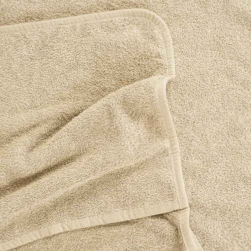 American Soft Linen 2 PACKED Chaise Lounge Covers with Pocket, 86"x32" Oversized Beach Pool Lounge Chair Towels (Beige Chair Towel, 2 PIECE) - color: Beige Chair Towel, size: 2 PIECE
