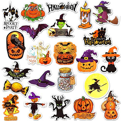 Halloween Stickers, 50 Pcs Cute Waterproof Vinyl Stickers for Laptop Water Bottle Scrapbook, Halloween Party Favor Gifts for Teens Adults - style: Helloween Stickers