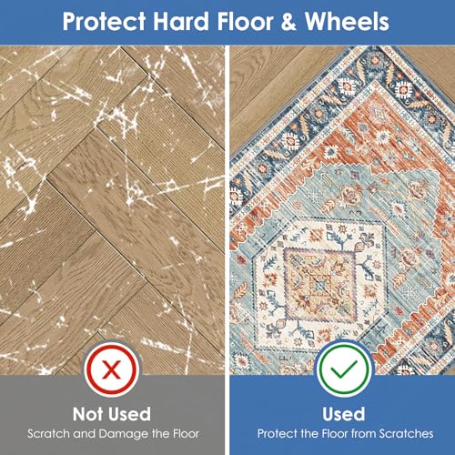 Vicwe Office Chair Mat for Hardwood Floor & Tile Floor,48"X 60" Heavy Duty Desk Chair Mat, Under Desk Rug for Rolling Computer Chair,Anti Slip,Low Pile Carpet Floor Protector
