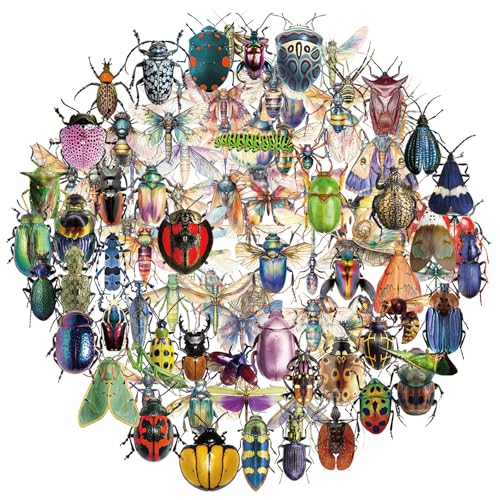 Realistic Bug Stickers, Transparent PET Insect Decals,100Pcs Waterproof Butterfly Dragonfly Bee Beetle Stickers for Scrapbooking Journals Card Making DIY Crafts Adults - style: Insect