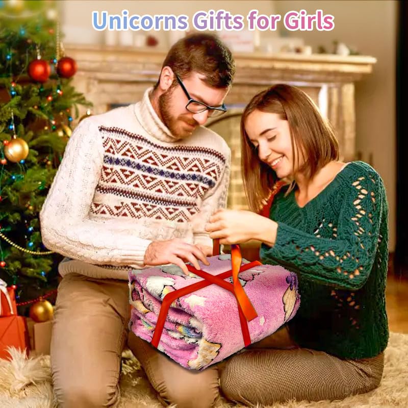 COMFAR Mermaid Blanket for Girls 4-6, Mermaid Gifts, Kids Blanket, 40"x 50", Pink, Glow in the Dark - color: Mermaid, size: 40"x 50"