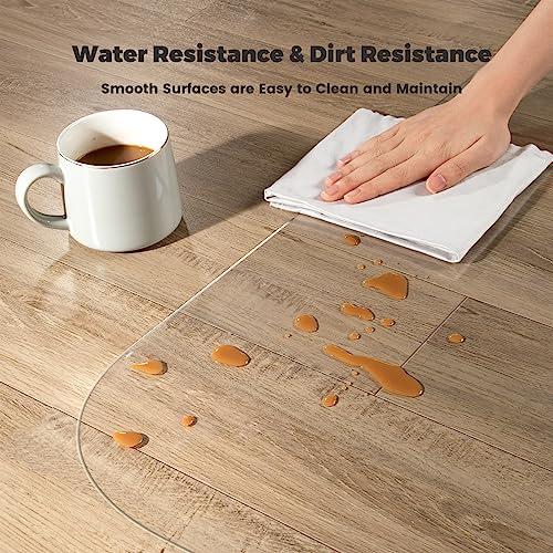 Yecaye Office Chair Mat for Hardwood Floor, 30" x 48" Clear Computer Desk Chair Mat, PVC Heavy Duty Floor Protector for Rolling Chairs, 1.7mm Thick Chair Mat (Transparent, 30" x 48" x0.07'') - size: 30" x 48" x 0.07''