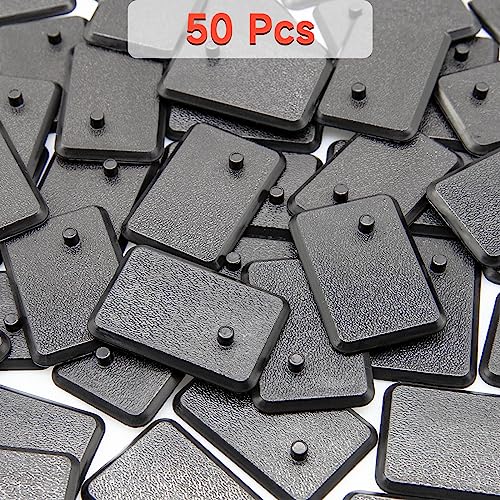 SIXPOINTS 50 Pieces Black Plastic Display Stand Base,Model Display Support Stand Fit For 3.75 inch Vintage GI Joe Cobra Action Force Figures Toy - color: 50PCS-Black-Square