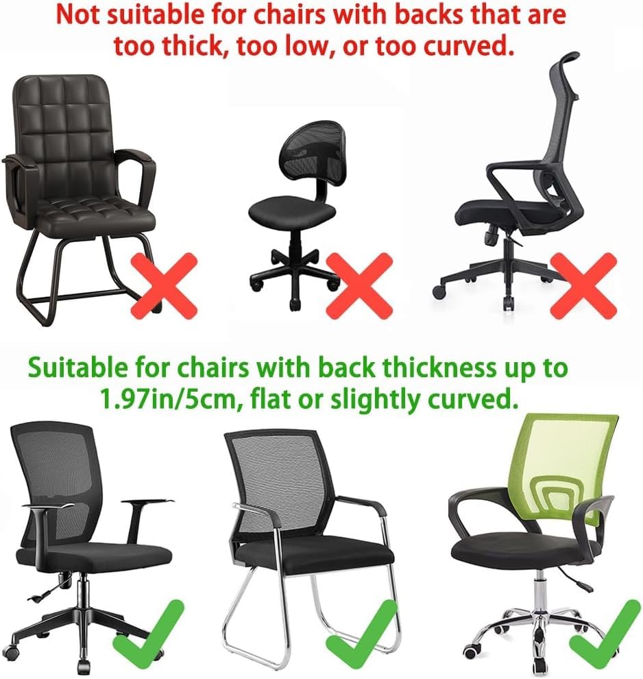 Upgraded Version Memory Foam Headrest Attachment for Office Chair, Attachable Chair Head Rest, Desk Chair Neck Support, Elastic Sponge Head Pillow Adjustable Height and Angle (Upgraded Version(Gray)) - color: Gray