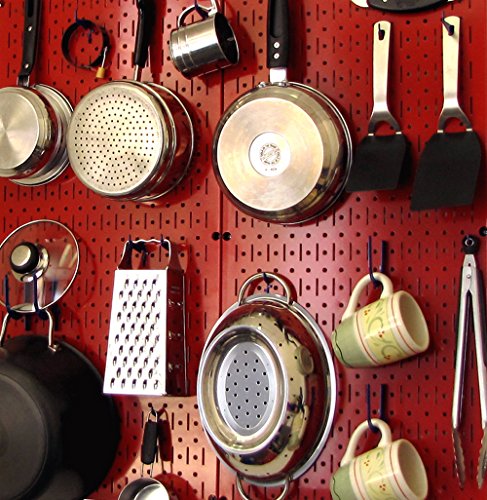 Wall Control 30-P-3232R Red Metal Pegboard Pack - color: Red