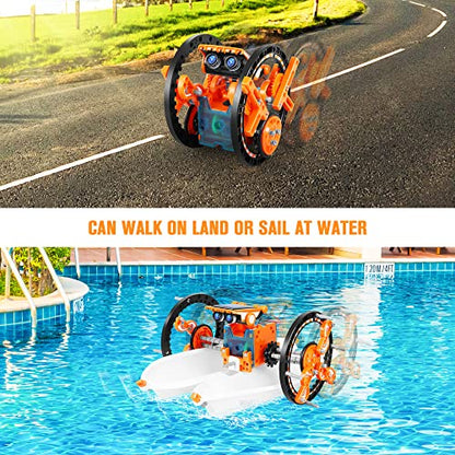 STEM 13-in-1 Education Solar Robot Toys for Age 8-12, DIY Building Science Experiment Robots Kit Birthday Gifts for 8 9 10 11 12 Years Old Boys Girls Kids Teens, Solar Powered by The Sun - color: Orange