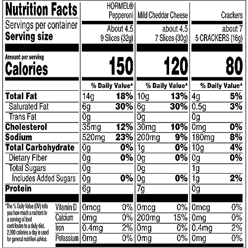 Hormel Snacktray/Pep/Cheese/Crk, 14.7 oz