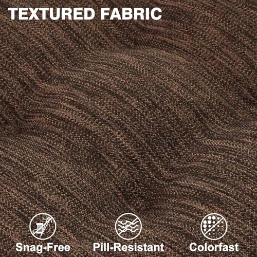Shinnwa Dining Chair Cushions Set of 2, Dual-Layer Memory Foam Kitchen Chair Cushions, Patented Design Seat Pads with Ties, 16.5 x 16.5 x 3.5in, 4 Pack, Dark Brown - color: Dark Brown, size: 4 Count (Pack of 1)