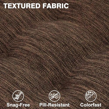 Shinnwa Dining Chair Cushions Set of 2, Dual-Layer Memory Foam Kitchen Chair Cushions, Patented Design Seat Pads with Ties, 16.5 x 16.5 x 3.5in, 4 Pack, Dark Brown - color: Dark Brown, size: 4 Count (Pack of 1)