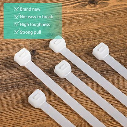 Shappy 36 Inch 50 Pcs Zip Ties Heavy Duty Strong Large Cable Wire Ties Zip Industrial Sturdy Wire, Awnings Tying Branches Bundling of Crops Fixed Water Pipes (White) - color: White, size: 36 inch