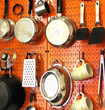 Wall Control 30-P-3232OR Orange Metal Pegboard Pack - color: Orange