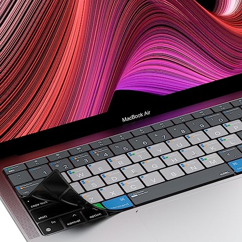 JCPal MacOS Shortcut Guide Keyboard Cover for 2020 MacBook Air 13" (US-Layout) - size: MacBook Air 13” (2020)