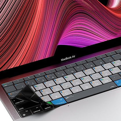 JCPal MacOS Shortcut Guide Keyboard Cover for 2020 MacBook Air 13" (US-Layout) - size: MacBook Air 13” (2020)
