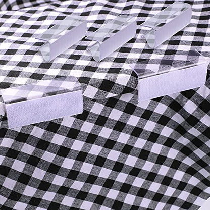 Maitys 180 Pcs Clear Table Skirt Clips Bulk, Transparent Plastic Tablecloth Clip Holder Clamps with Hook Loop for Wedding Picnic Camping Party Indoor Outdoor Events, Fits 3/4 to 1 Inch Thick Tables