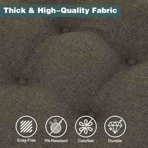 baibu Dining Chair Cushions, Memory Foam Kitchen Chair Cushions, Dual-Layer Patented Design Seat Pads with Ties, 16.5 x 16.5 x 3.5in, Brown, 1PC - color: Brown, size: 1 Count (Pack of 1)