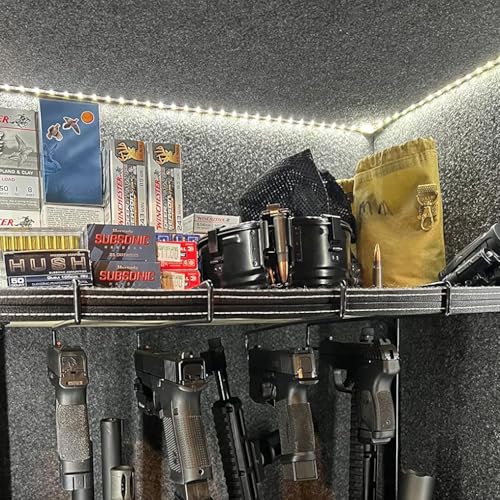 Adoreal 10 PCS Gun Rack, Pistol Rack for Gun Safe Shelf or Stack On Gun Cabinet, Gun Safe Accessory, Handgun Hanger Pistol Organizer for Display, Gifts for Hunters - style: 12 pack