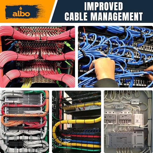 ALBO Zip Ties Black 8 Inch 5000 Pack 40 lb, Long Plastic Cable Ties Thick 0.14 Inch Tie Wraps Heavy Duty UV Resistant Nylon Wire Ties for Indoor and Outdoor / 5000pcs - size: 8" Black 5000 Pack 40lb