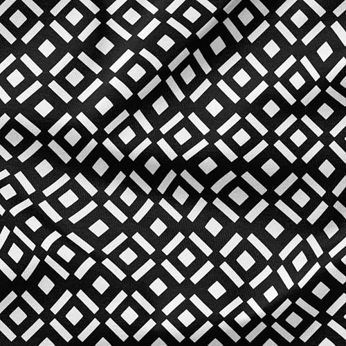 Arden Outdoor Midback Chair Cushion, 18 x 16.5, Rain-Proof, Fade Resistant Black Demi Tile - color: Black Demi Tile
