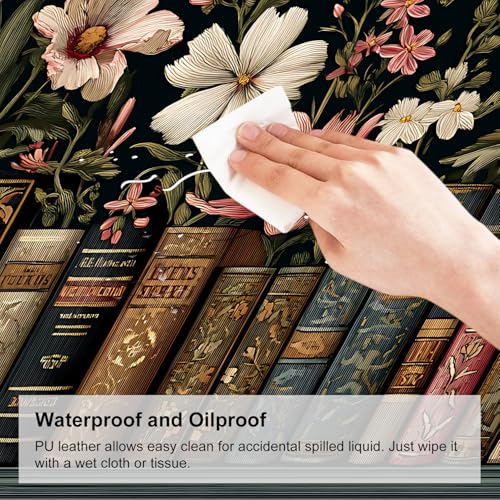 Mouse Pad, Large Anti-Slip with Stitched Edges Desk Mat Desktop Laptop Computer Desk Keyboard Mat,Table Protector Blotter Mat (Book, 35.4" x 15.7") - color: Book, size: 35.4" x 15.7"
