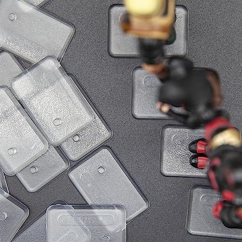 SIXPOINTS 30 Pieces Clear Plastic Display Stand Base,20 T Hook & 20 O-Rings Waistband & 50 Screws& 2 Spanner Body Repair Part Set For 3.75 " G.i Joe Action Figure Toy - color: 30PCS-Clear Square Set